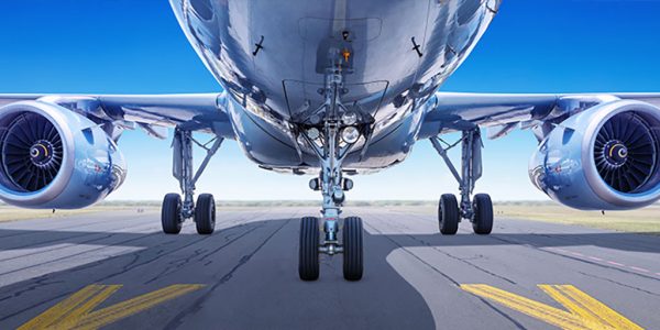 Underneath view of a plane